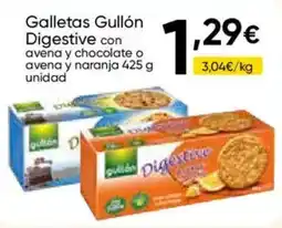 FROIZ GULLON Galletas Digestive con avena y chocolate o avena y naranja oferta