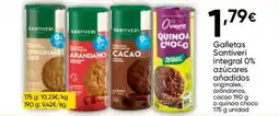 FROIZ SANTIVERI Galletas integral 0% azúcares añadidos originales, arándanos, cacao oferta