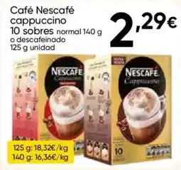 FROIZ NESCAFE Café cappuccino 10 sobres normal o descafeinado oferta