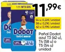 FROIZ DODOT Pañal azul T3 (62 u), T4 (58 u) o T5 (54 u) oferta