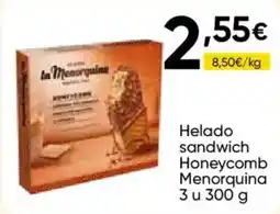 FROIZ Helado sandwich Honeycomb Menorquina 3 u oferta