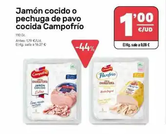 Jamón Cocido O Pechuga De Pavo Cocida Campofrío