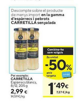 Caprabo Carretilla Espàrrecs Blancs oferta