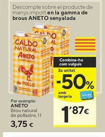 Caprabo Aneto Brou Natural De Pollastre oferta