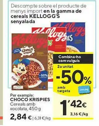 Caprabo Choco Krispies Cereals Amb Xocolata oferta
