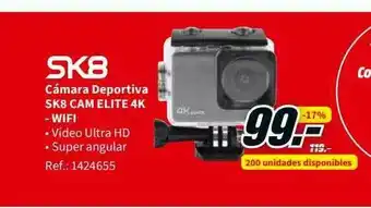 MediaMarkt Sk8 Cámra Deportiva Sk8 Cam Elite 4k oferta