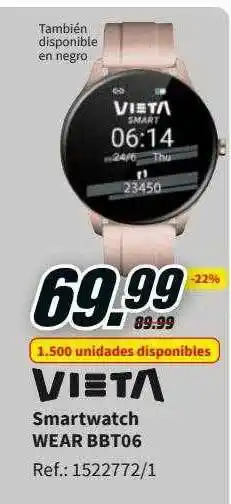 MediaMarkt Vieta Smartwatch Wear Bbt06 oferta