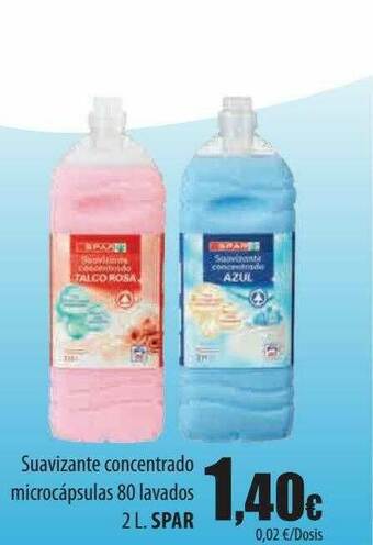 Spar Tenerife Suavizante Concentrado Microcápsulas 80 Lavados Spar oferta