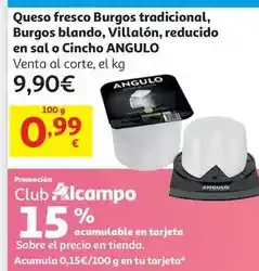 Alcampo Queso fresco burgos tradicional angulo oferta