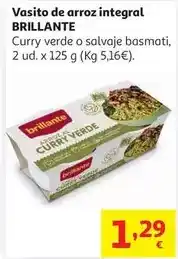 Alcampo Vasitos arroz brillante al curry verde 2x125g oferta