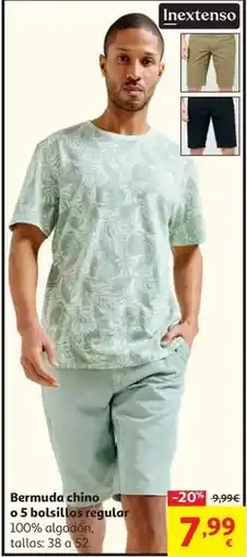 Alcampo T2bsc120500048-bermuda chino regular#38 verd6 oferta