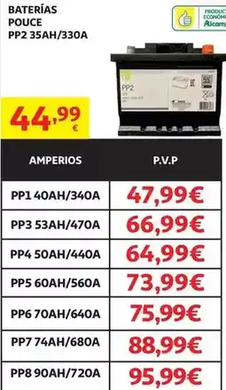 Alcampo Bateria auchan pouce pp2 35ah/330a oferta