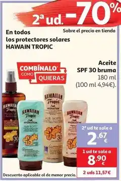 Alcampo Protector solar spf30 hawaiian tropic locion 180ml oferta