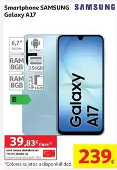 Alcampo Smartphone samsung galaxy a17 256gb black oferta