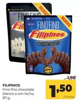 Alimerka Filipinos - fino fino chocolate blanco oferta