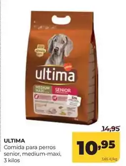 Alimerka Última - comida para perros senior oferta