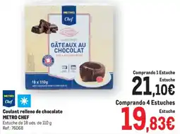 Makro Coulant relleno de chocolate METRO CHEF oferta
