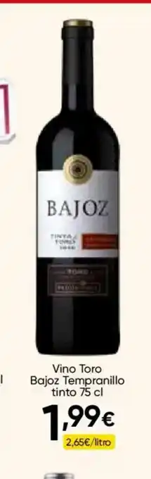 FROIZ BAJOZ Vino Toro Tempranillo tinto oferta