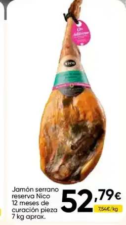 FROIZ NICO Jamón serrano reserva 12 meses de curación pieza oferta