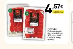 FROIZ NAVIDUL Paleta o jamón de cebo ibérico 50% raza ibérica lonchas oferta