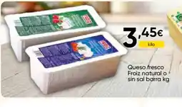 FROIZ FROIZ Queso fresco natural o sin sal barra oferta