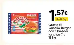 FROIZ EL CASERIO Queso Burger con Cheddar lonchas 7 u oferta
