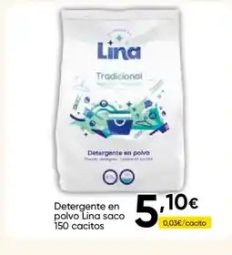 FROIZ LINA Detergente en polvo saco 150 cacitos oferta