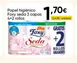 FROIZ FOXY SEDA Papel higiénico 3 capas 4+2 rollos oferta