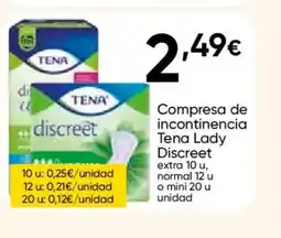 FROIZ TENA Compresa de incontinencia Lady Discreet oferta