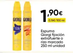 FROIZ GIORGI Espuma fijación extrafuerte o rizo marcado oferta