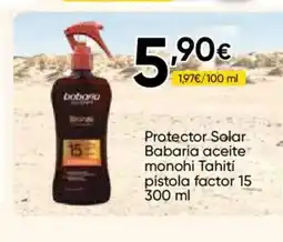 FROIZ BABARIA Protector Solar aceite monohi Tahiti pistola factor 15 oferta