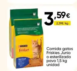 FROIZ FRISKIES Comida gatos Junio o esterilizado pavo oferta