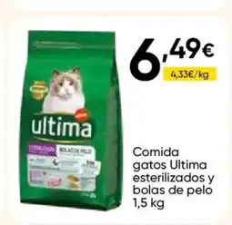 FROIZ ULTIMA Comida gatos esterilizados y bolas de pelo oferta