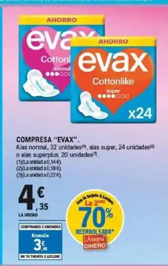 E.Leclerc EVAX Compresa oferta