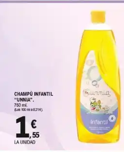 E.Leclerc UNNIA Champú infantil oferta
