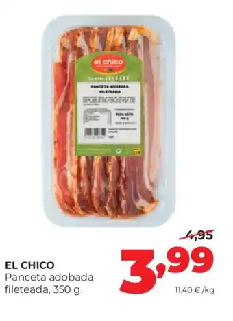 Alimerka EL CHICO Panceta adobada fileteada oferta