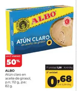 Alimerka ALBO Atún claro en aceite de girasol oferta
