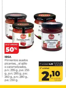 Alimerka IBSA Pimientos asados picantes,, al ajillo o caramelizados oferta