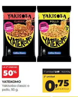 Alimerka YATEKOMO Yakisoba classic o pollo oferta