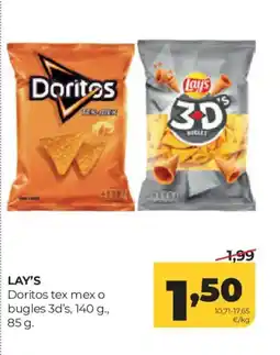Alimerka LAY'S Doritos tex mex o bugles 3d's oferta