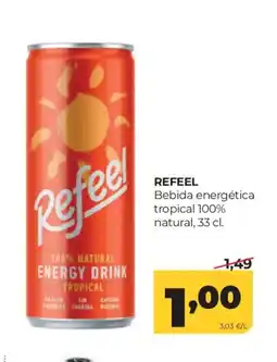 Alimerka REFEEL Bebida energética tropical 100% natural oferta