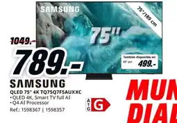 MediaMarkt SAMSUNG QLED 75" 4K TQ75Q7F5AUXXC oferta