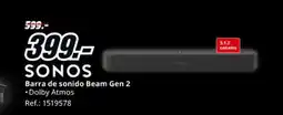 MediaMarkt SONOS Barra de sonido Beam Gen 2 oferta