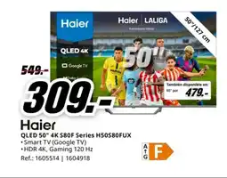 MediaMarkt HAIER QLED 50" 4K S80F Series H50S80FUX oferta