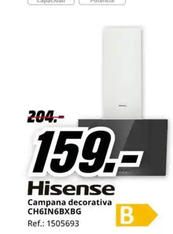 MediaMarkt HISENSE Campana decorativa CH6IN6BXBG oferta