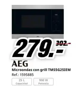 MediaMarkt AEG Microondas con grill TMS5G25IEM oferta