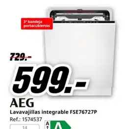 MediaMarkt AEG Lavavajillas integrable FSE76727P oferta