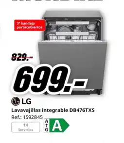 MediaMarkt LG Lavavajillas integrable DB476TXS oferta