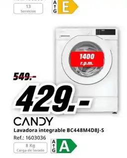 MediaMarkt CANDY Lavadora integrable BC448M4D8J-S oferta