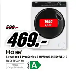MediaMarkt HAIER Lavadora I-Pro Series 5 HW100B14959NEU-I oferta
